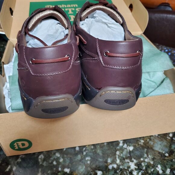 New Dunham Men's Shoreline Leather Loafers Size 15 4E Dark Brown NIB Boat Shoes - Picture 9 of 16